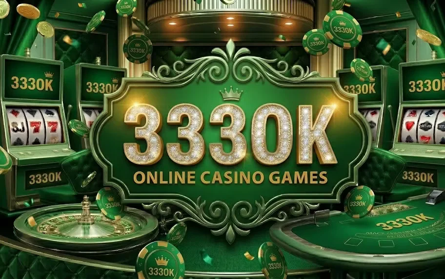 An ecstatic victor showered in gilded currency beside a shimmering wheel of fortune — representing the splendor of 333OK.